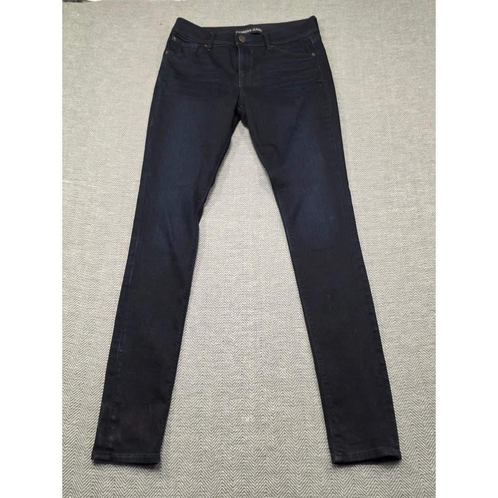 Express Jeans Supersoft Legging Mid Rise Dark Wash Skinny Denim Womens 8L